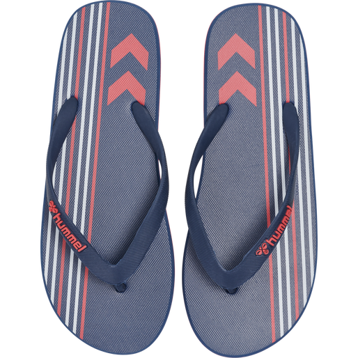 MULTI STRIPE FLIP FLOP, BLACK IRIS/FLAME SCARLET, packshot