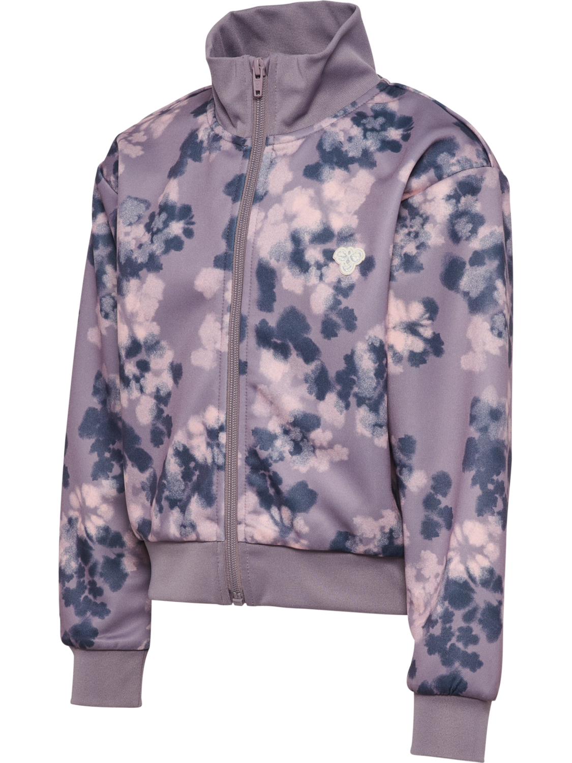 hmlJR REG POLY AOP ZIP JACKET, GRAY RIDGE, packshot