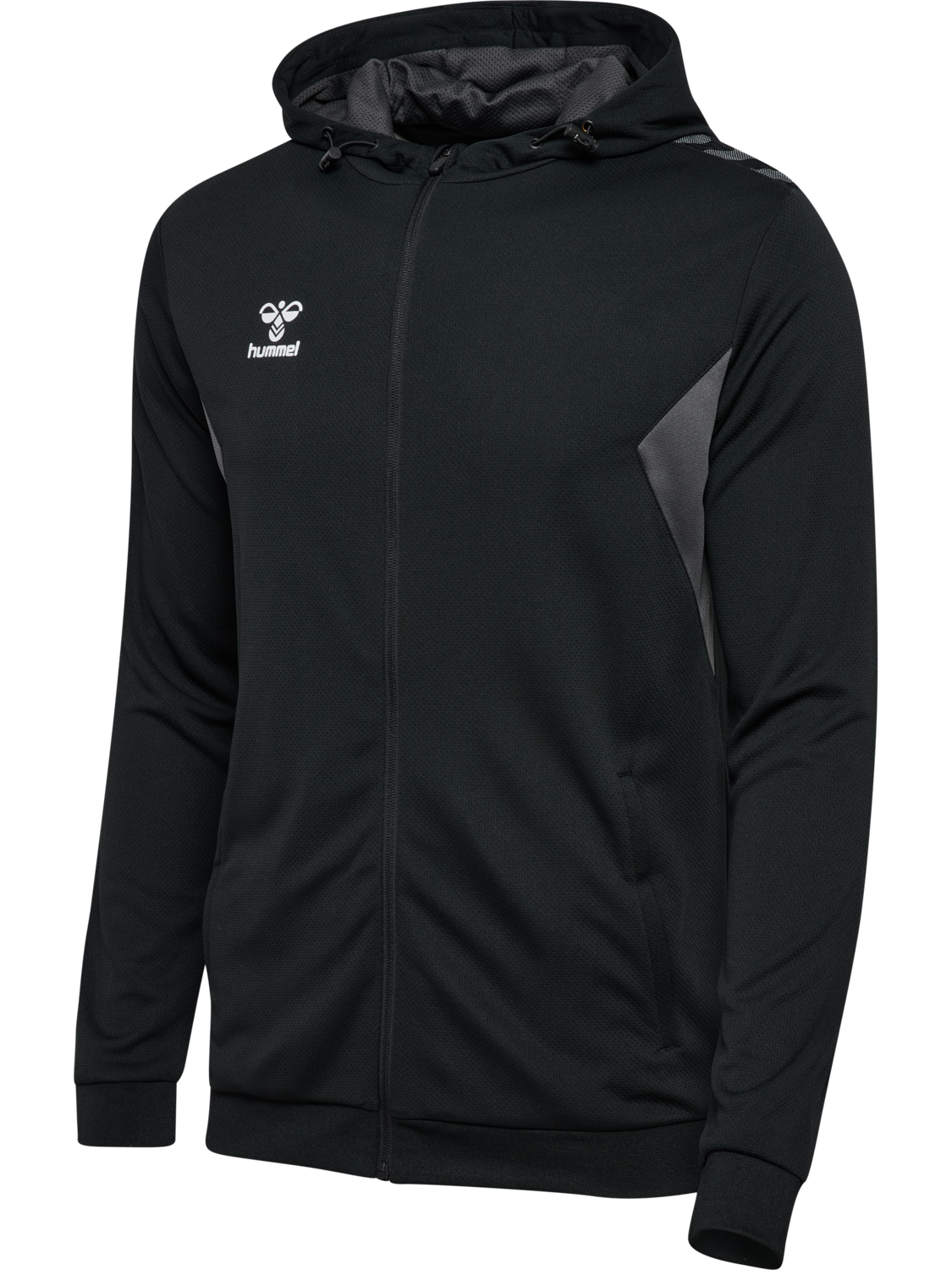 hmlAUTHENTIC PL ZIP HOODIE, BLACK, packshot