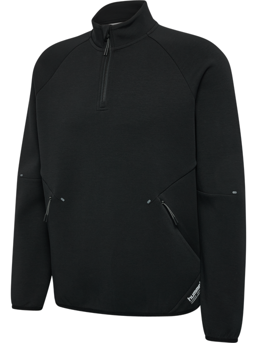 hmlTECH FLEECE HALFZIP, BLACK hmlTECH FLEECE HALFZIP, BLACK, packshot