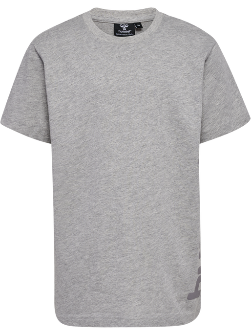 hmlPRINT T-SHIRT S/S, GREY MELANGE hmlPRINT T-SHIRT S/S, GREY MELANGE, packshot