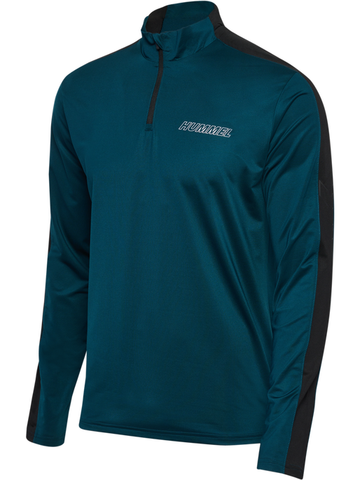 hmlTE STRENGTH PL HALF ZIP, REFLECTING POND hmlTE STRENGTH PL HALF ZIP, REFLECTING POND, packshot