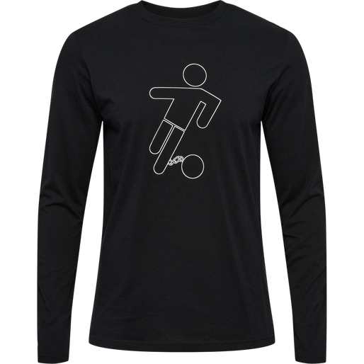 hmlAMNESTY T-SHIRT L/S, BLACK hmlAMNESTY T-SHIRT L/S, BLACK, packshot