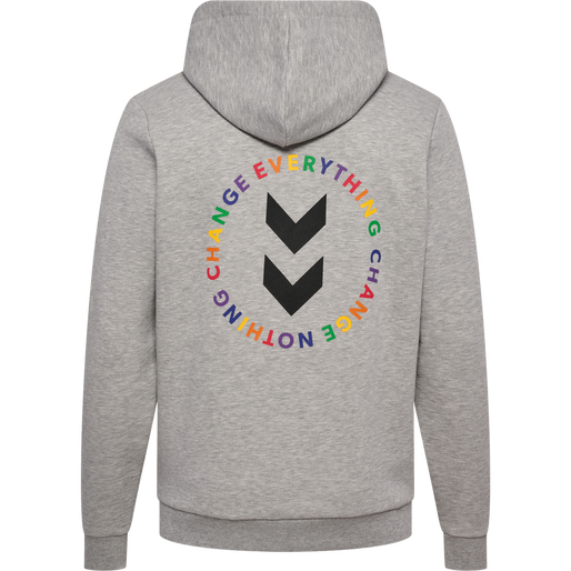 hmlEVERYTHING NOTHING HOODIE, GREY MELANGE hmlEVERYTHING NOTHING HOODIE, GREY MELANGE, packshot