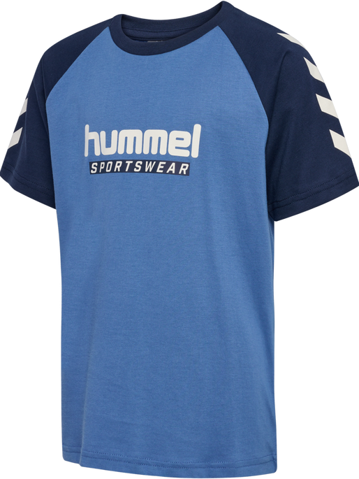 hmlJR LOGO T-SHIRT S/S, DUTCH BLUE, packshot