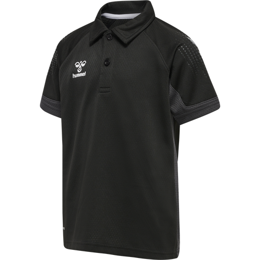 hmlLEAD FUNCTIONAL KIDS POLO, BLACK hmlLEAD FUNCTIONAL KIDS POLO, BLACK, packshot