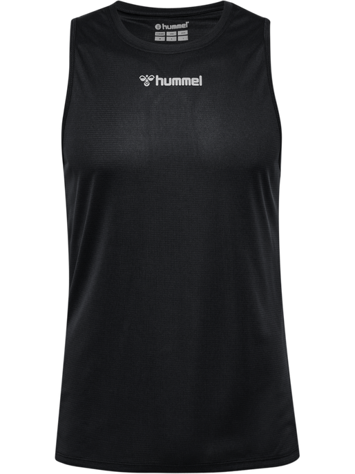 hmlRUN SINGLET S/L, BLACK, packshot