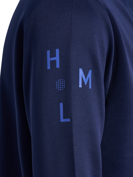 hmlCOURT HALF ZIP L/S, MARINE, packshot