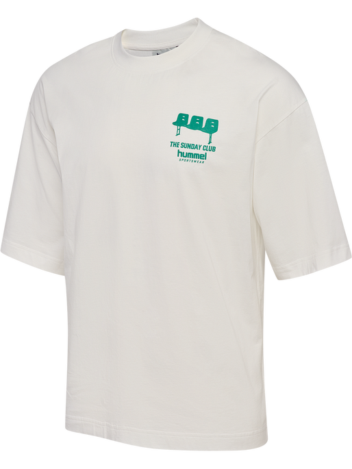 hmlOVERSIZED T-SHIRT S/S SUNDAY, BLANC DE BLANC, packshot