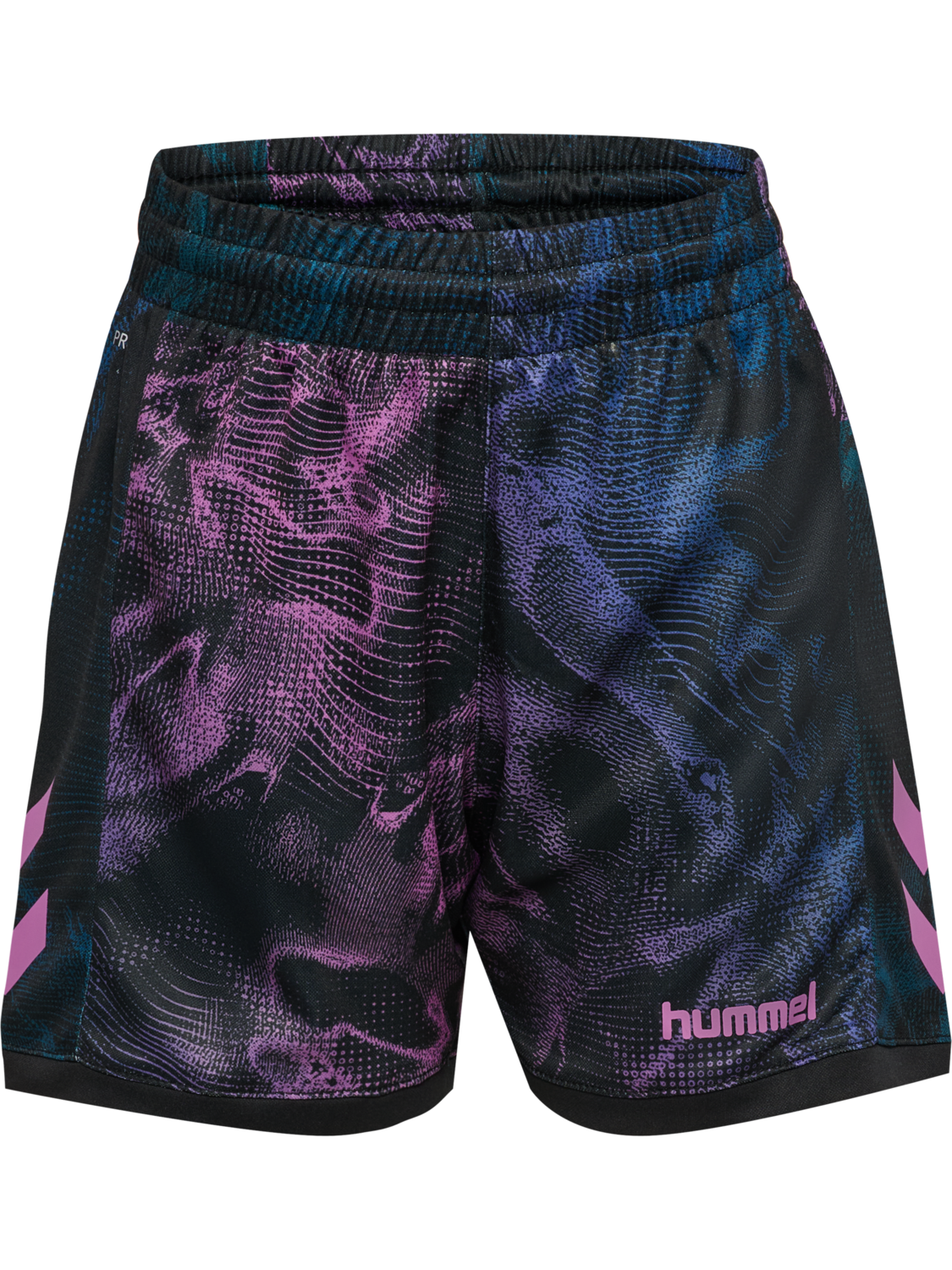 hmlBLAZE CLUB26 GRAPHIC SHORTS KIDS, BLACK/PINK, packshot