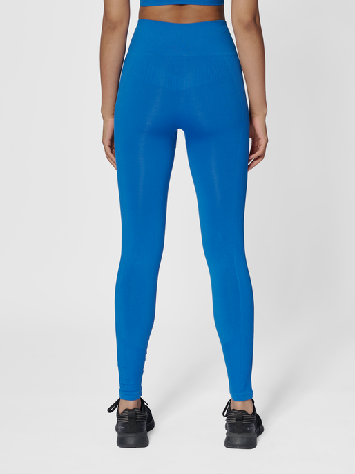 hmlTIF SEAMLESS HIGH WAIST TIGHTS, OLYMPIAN BLUE, model
