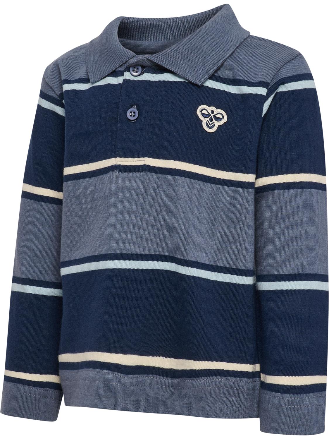 hmlMINI LOOSE STRIPE POLO SHIRT, FLINT STONE, packshot