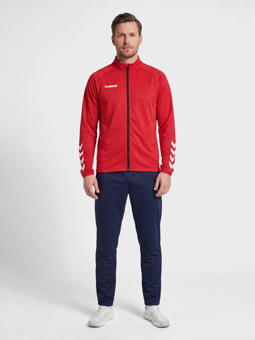 hmlPROMO POLY SUIT, TRUE RED/MARINE, model