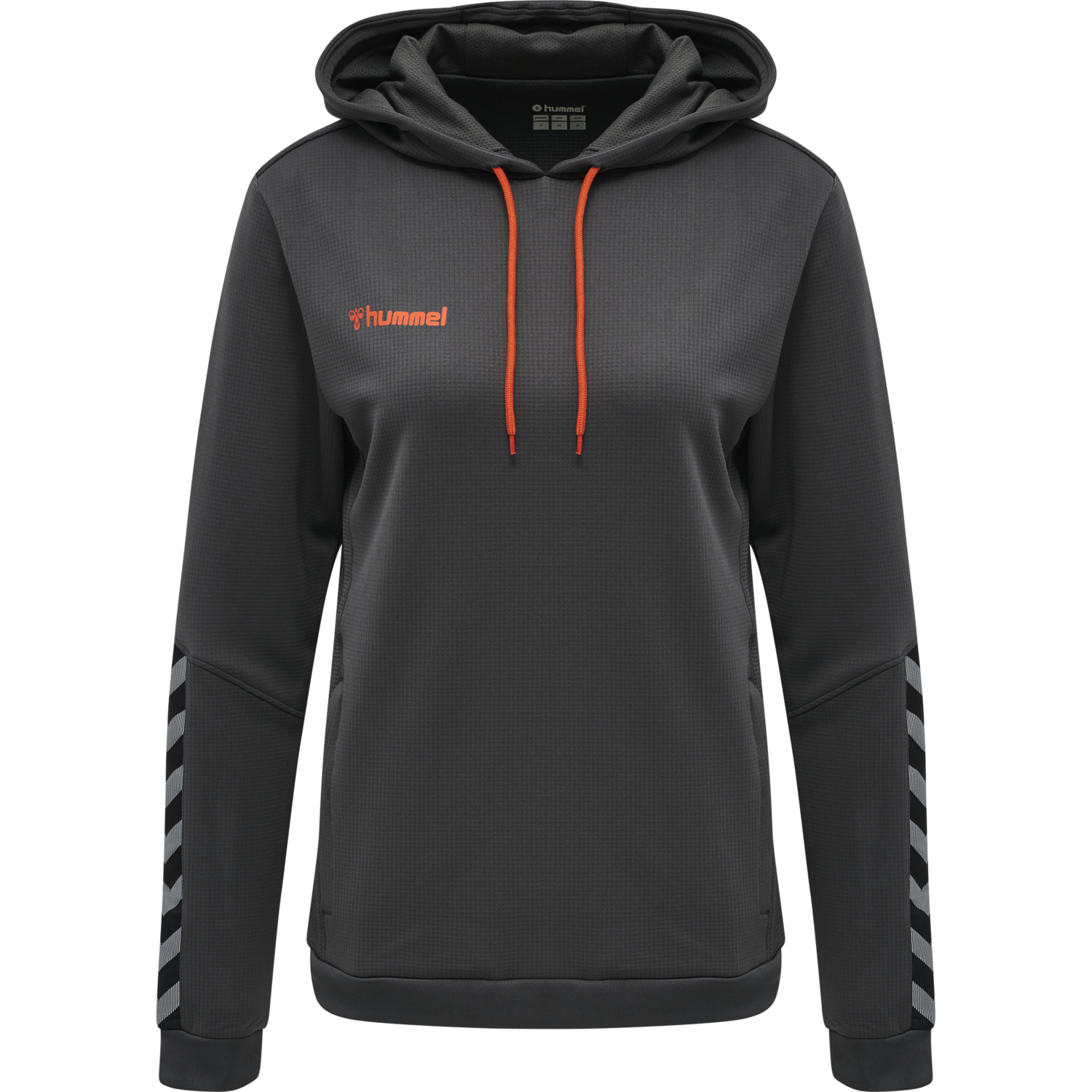 hmlAUTHENTIC POLY HOODIE WOMAN, ASPHALT, packshot