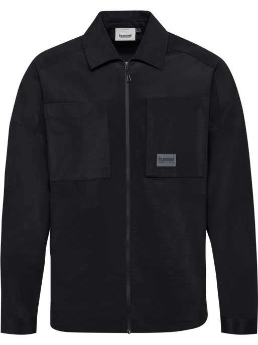 hmlSORONA LOOSE OVERSHIRT, BLACK, packshot