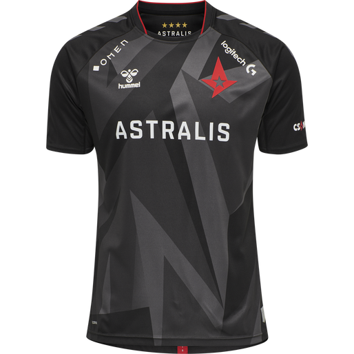 ASTRALIS 20/21 GAME JERSEY S/S, BLACK W/LOGO, packshot