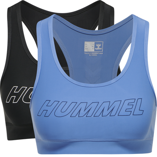 hmlTE TOLA 2-PACK SPORTS BRA, BLACK/MARINA, packshot