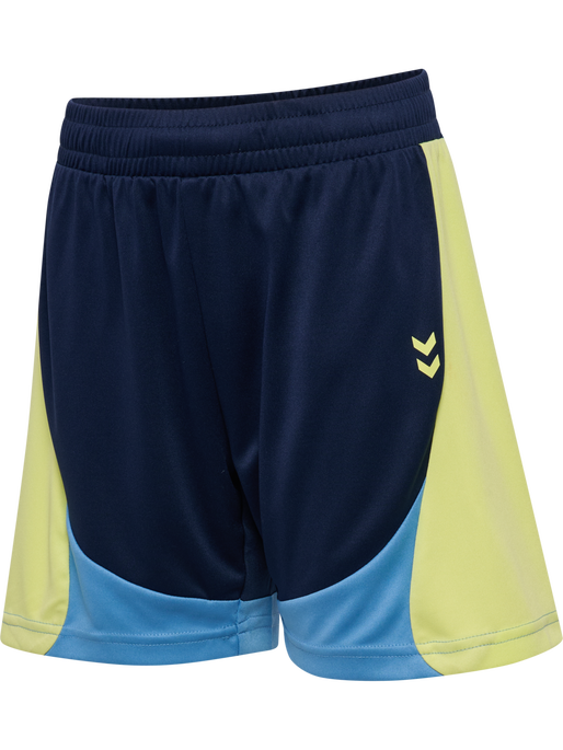 hmlJR GOAL BLOCK SHORTS, DRESS BLUES, packshot