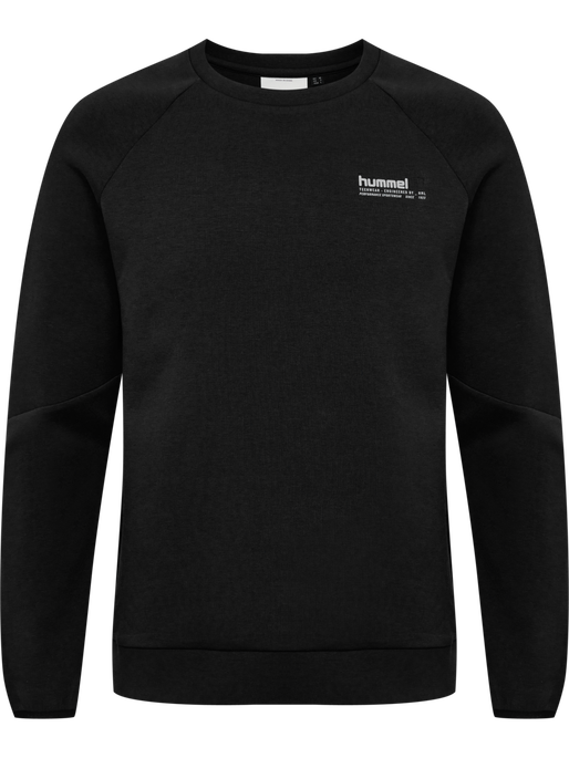 hmlTECH FLEECE REGULAR CREW, BLACK hmlTECH FLEECE REGULAR CREW, BLACK, packshot