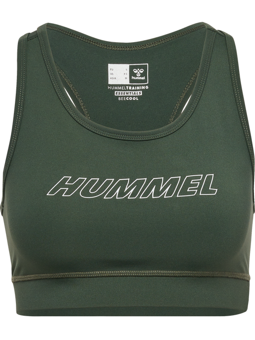 hmlTE FUNDAMENTAL SPORTS BRA, CLIMBING IVY, packshot