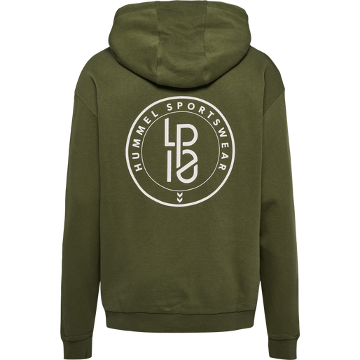 hmlLP10 BOXY SWEAT HOODIE, IVY GREEN, packshot