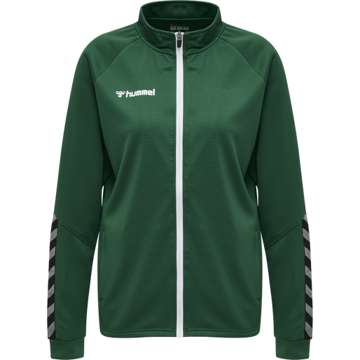 hmlAUTHENTIC WOMEN POLY ZIP JACKET, EVERGREEN, packshot