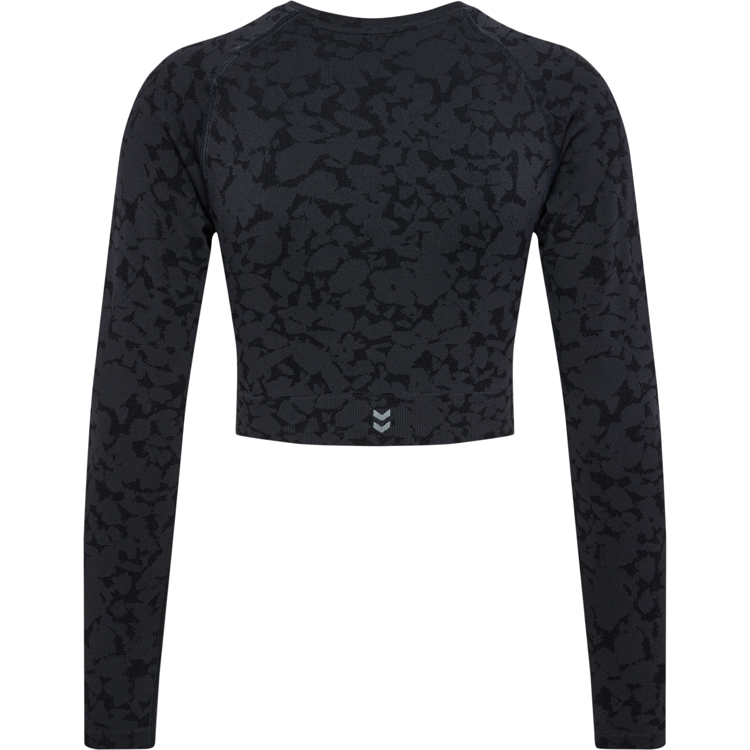 hmlMT PI SEAMLESS CROP T-SHIRT L/S, BLACK, packshot