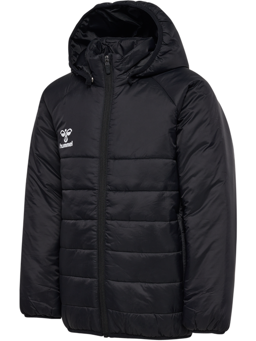 hmlGO QUILTED HOOD JACKET KIDS, BLACK hmlGO QUILTED HOOD JACKET KIDS, BLACK, packshot