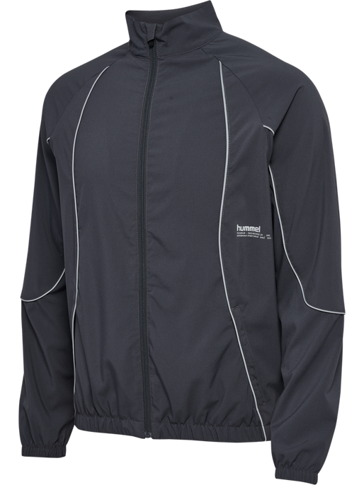 hmlPULSE WOVEN ZIP JACKET, EBONY, packshot