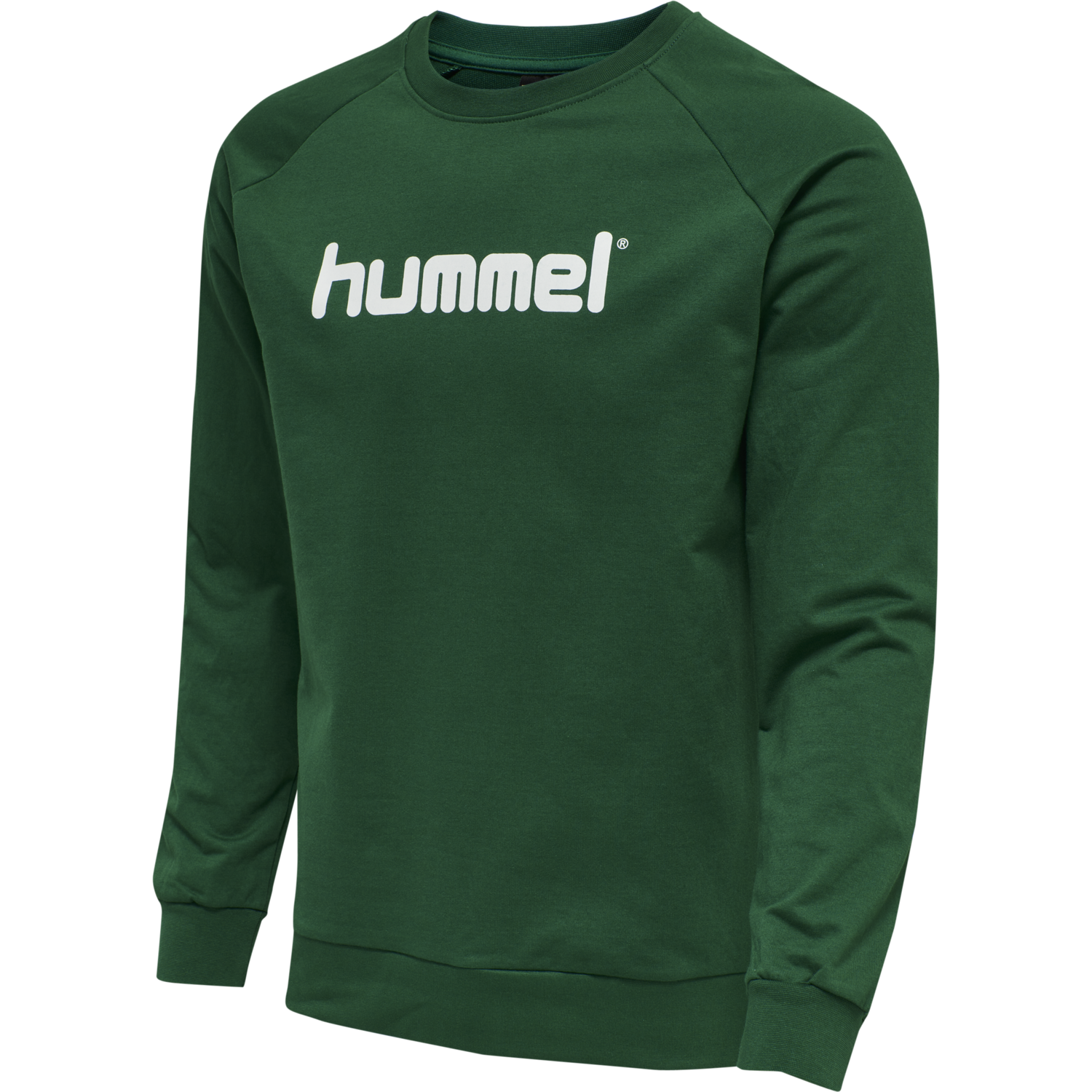 HMLGO COTTON LOGO SWEATSHIRT WOMAN, EVERGREEN, packshot