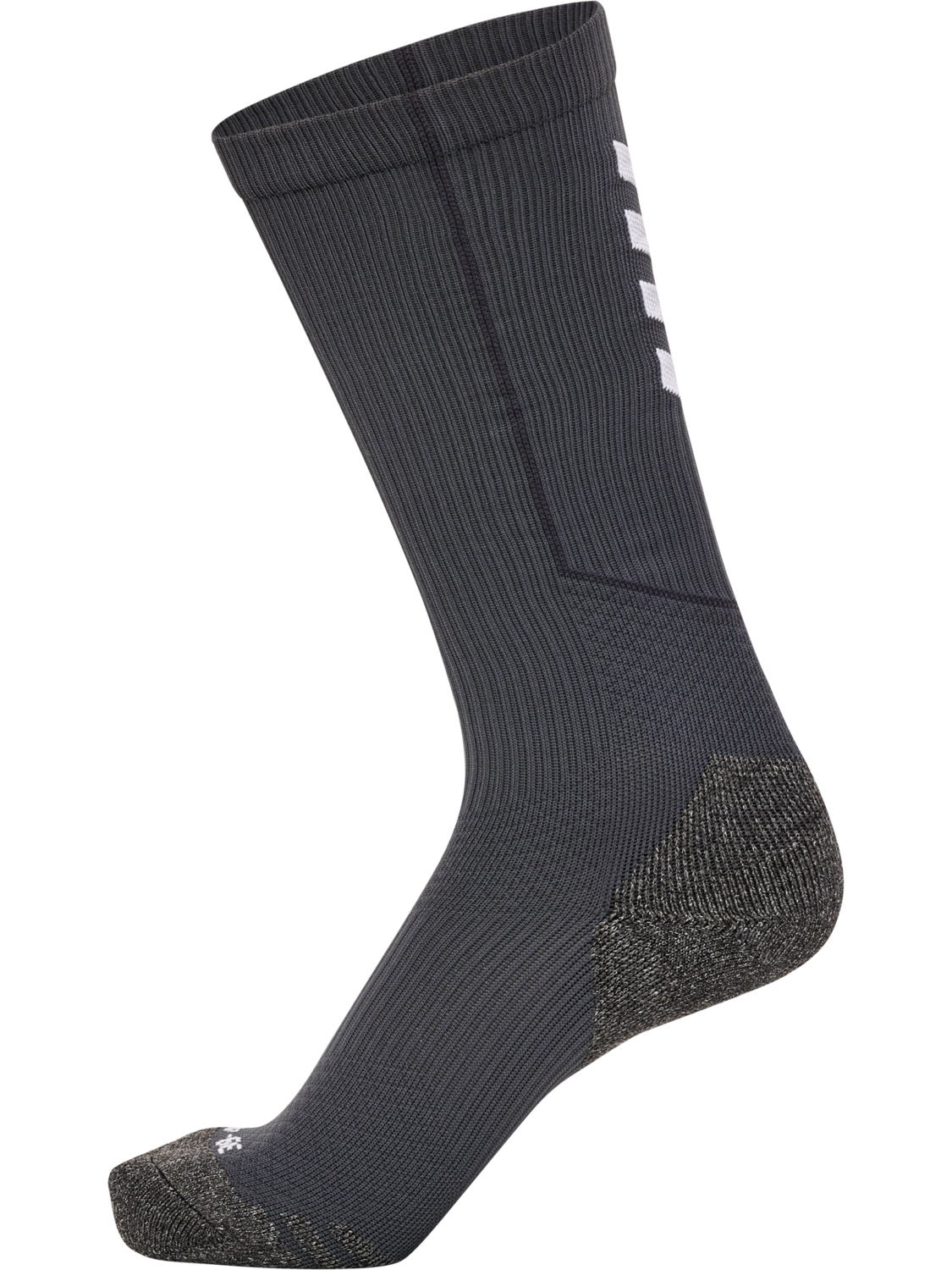 hmlPRO TRAINING SOCKS HIGH, ASPHALT/WHITE, packshot