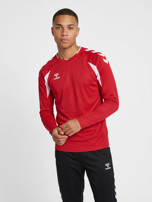 hmlCORE 2.0 JERSEY L/S, TRUE RED/WHITE, model