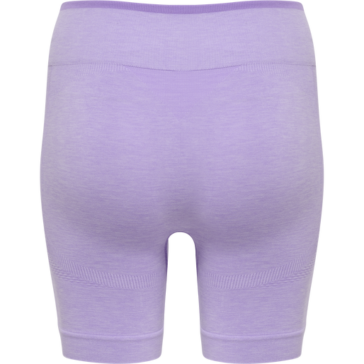 hmlMT UNA SEAMLESS MID WAIST SHORTS, LAVENDER MELANGE, packshot