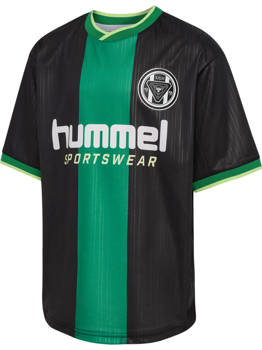 hmlJR LOOSE BALL  JERSEY S/S SET, BLACK, packshot