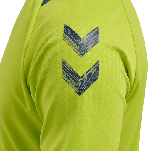 hmlLEAD S/S POLY JERSEY, LIME PUNCH hmlLEAD S/S POLY JERSEY, LIME PUNCH, packshot