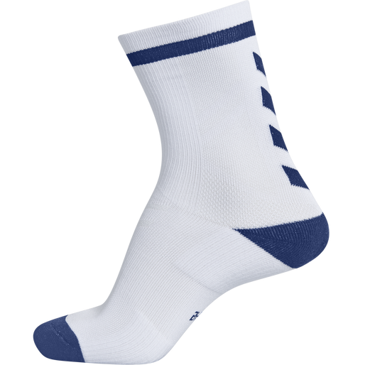 ELITE INDOOR SOCK LOW, WHITE/TRUE BLUE, packshot