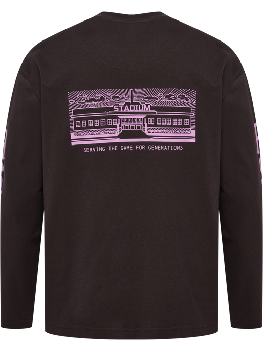 hmlLOOSE T-SHIRT L/S SW STADIUM, AFTER DARK, packshot