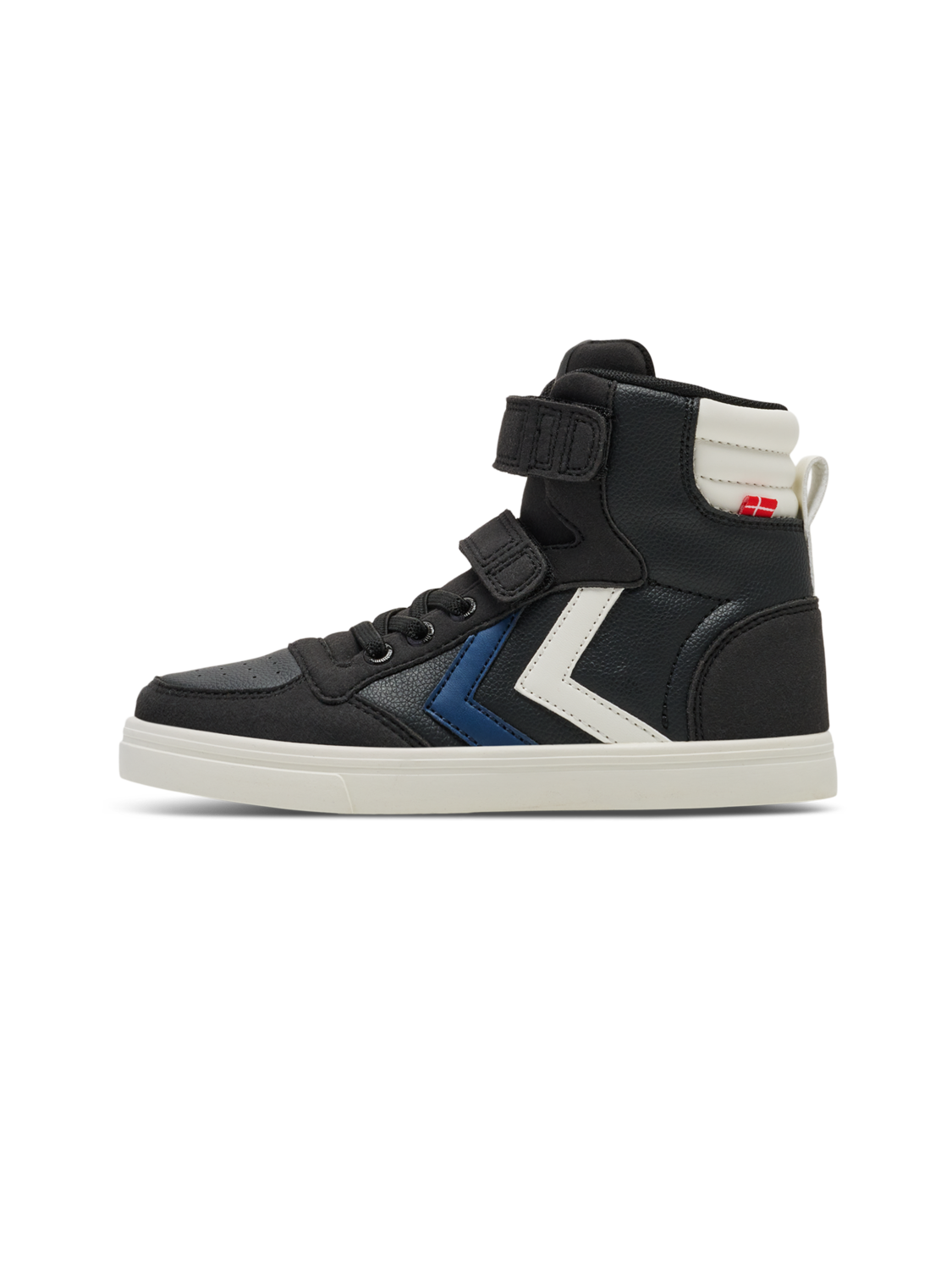SLIMMER STADIL LEATHER HIGH JR, BLACK/BLUE, packshot