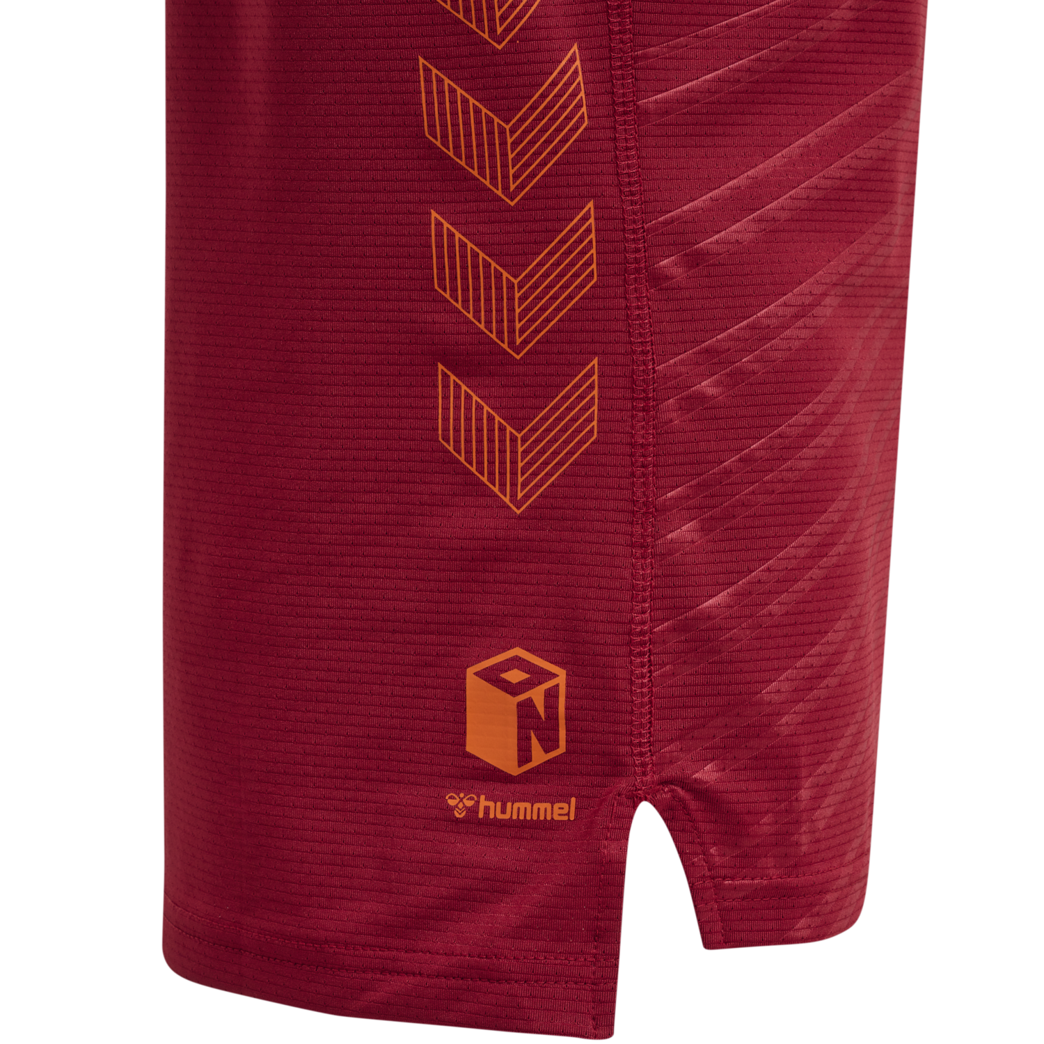 hmlONGRID POLY TEE S/S KIDS, RHUBARB/NASTURTIUM, packshot