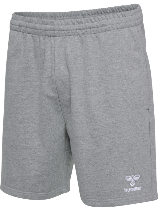 hmlGO 2.0 SWEATSHORTS, GREY MELANGE, packshot