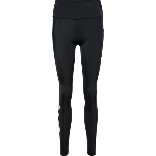 hmlTE TOLA HIGH WAIST TIGHTS, BLACK, packshot
