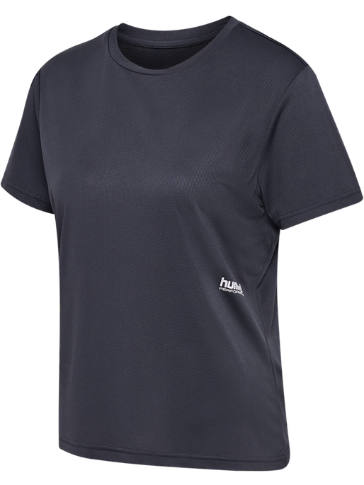 hmlPULSE WORKOUT W T-SHIRT S/S, EBONY, packshot