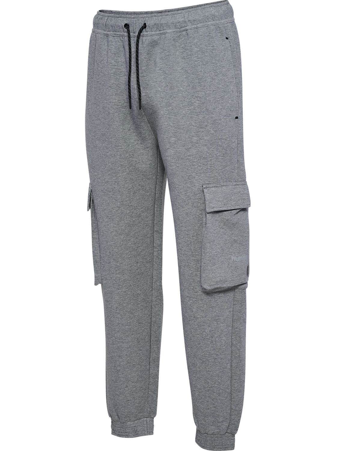hmlTECH FLEECE LOOSE CARGO PANTS, GREY MELANGE, packshot
