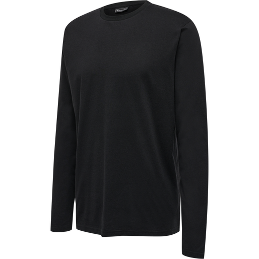 hmlRED HEAVY T-SHIRT L/S, BLACK, packshot