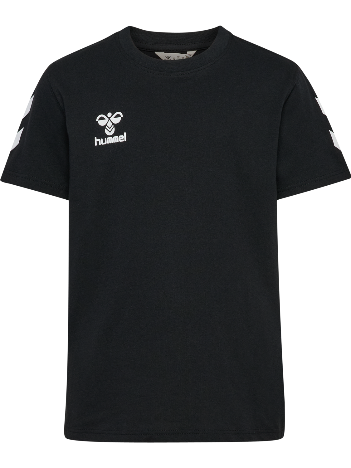 hmlGO 2.0 CHEVRON T-SHIRT S/S KIDS, BLACK, packshot