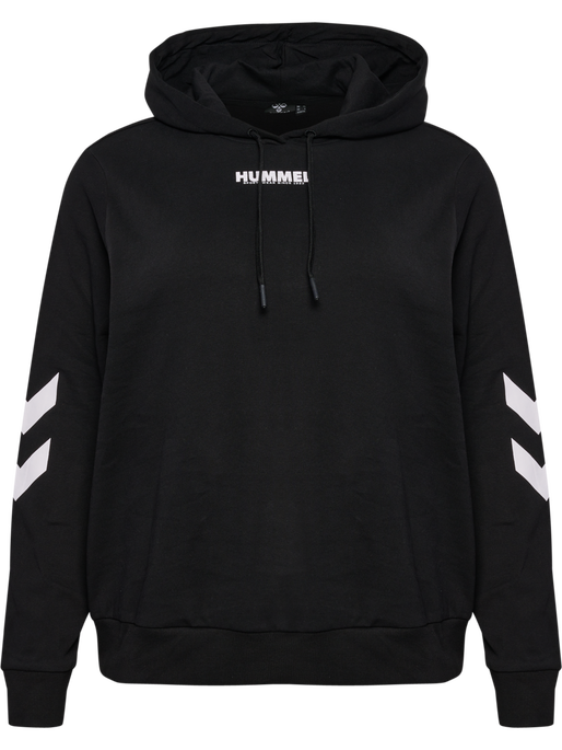 hmlLEGACY WOMAN HOODIE PLUS, BLACK, packshot