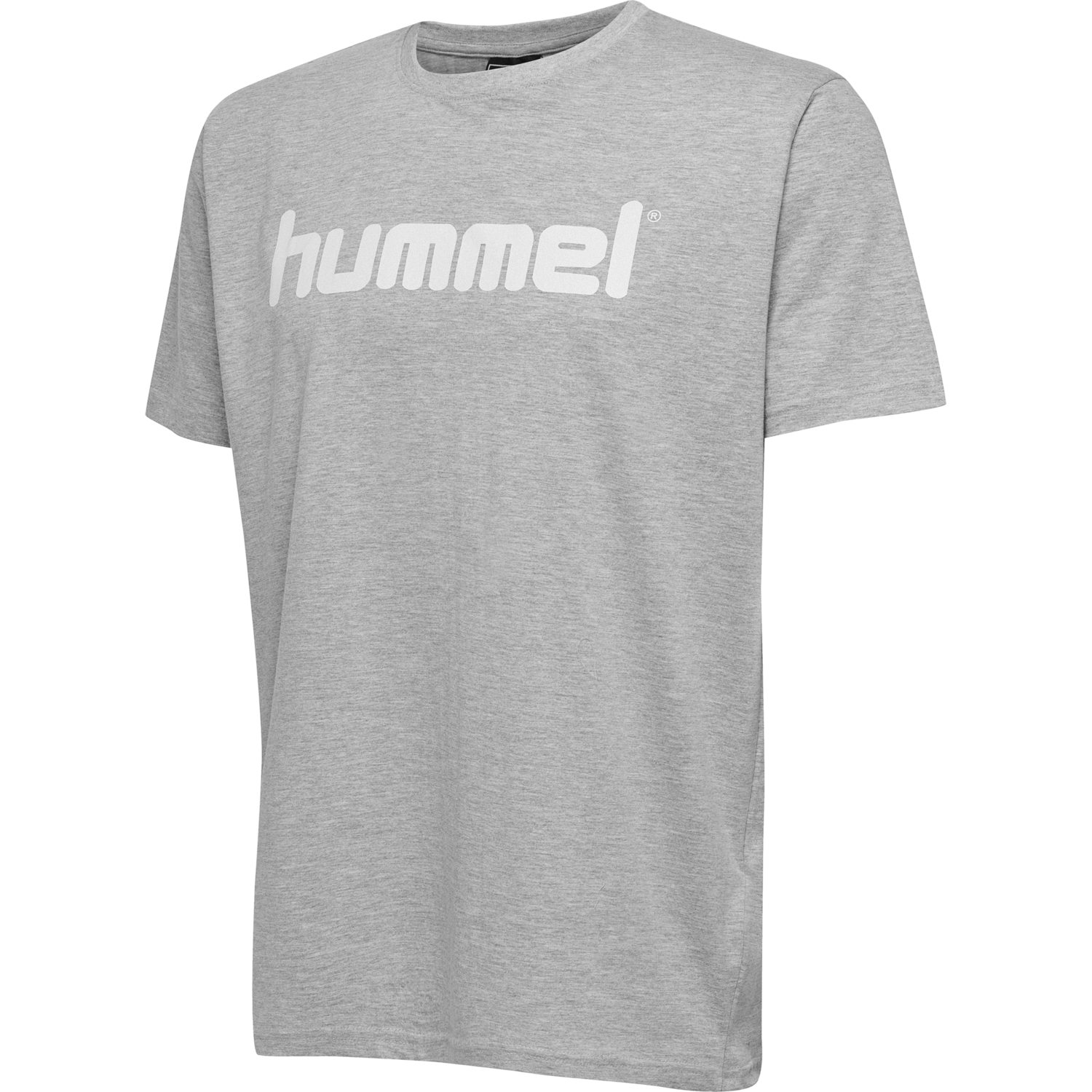 HMLGO COTTON LOGO T-SHIRT S/S, GREY MELANGE, packshot