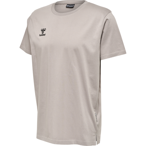 hmlMOVE GRID COTTON T-SHIRT S/S, ASH, packshot