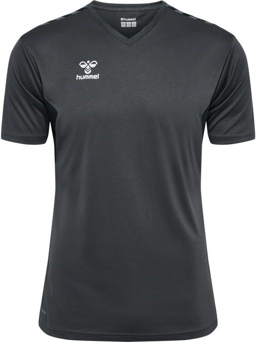hmlAUTHENTIC PL JERSEY S/S, ASPHALT, packshot