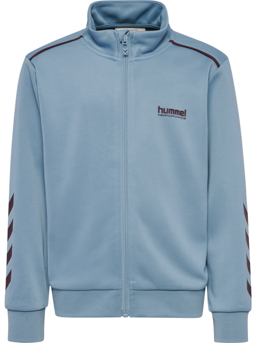 hmlJR TRACKSUIT, FADED DENIM/VINEYARD WINE, packshot